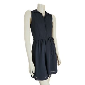 KENSIE Sleeveless Button up Black Dress XS